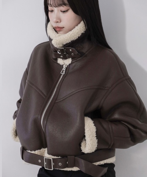 me+em select（ミームセレクト） ムートンコート ボアコート 「 新色