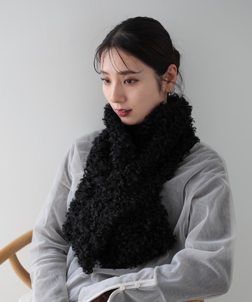 Little＆More ストール マフラー 2タイプ フェイクムートンボア