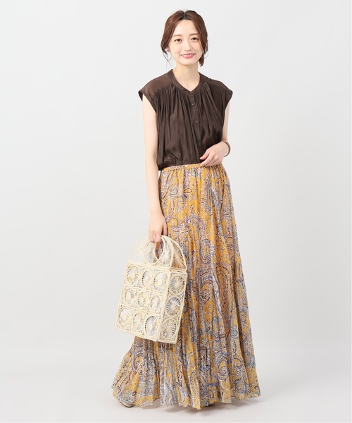 「JOINT WORKS」 ロングスカート FREE イエロー レディース_画像2