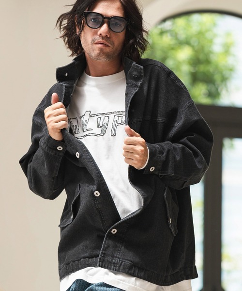 「CAMBIO」 デニムジャケット L ブルー メンズ_画像3