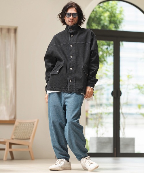 「CAMBIO」 デニムジャケット L ブルー メンズ_画像5