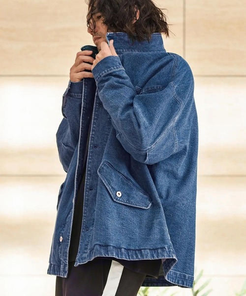 「CAMBIO」 デニムジャケット L ブルー メンズ_画像9