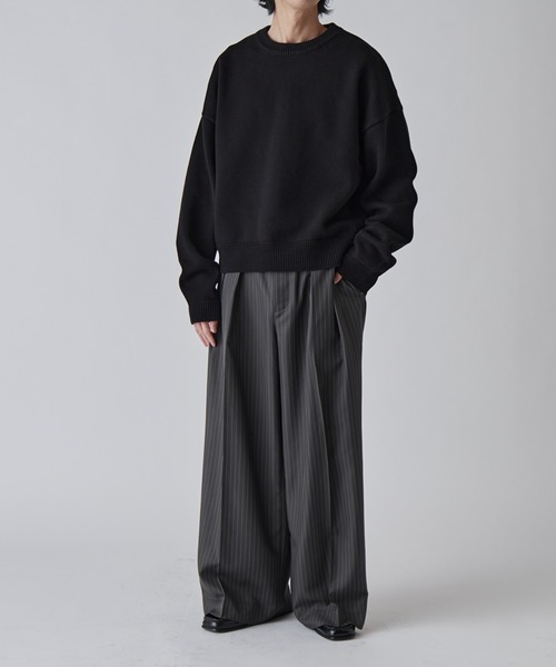 Lui's（ルイス） セーター ニット クロップドクルーネックニット