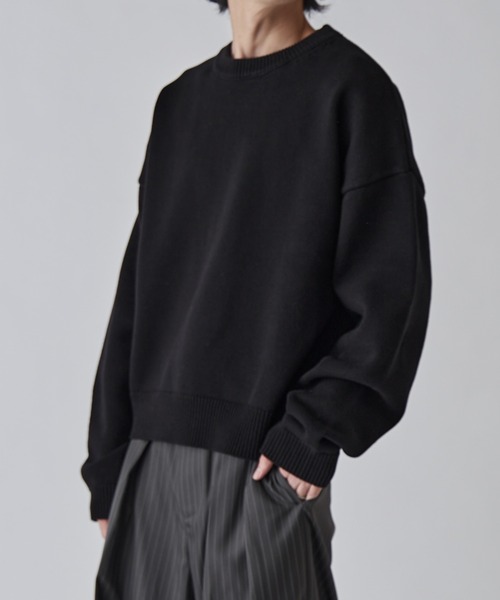 Lui's（ルイス） セーター ニット クロップドクルーネックニット
