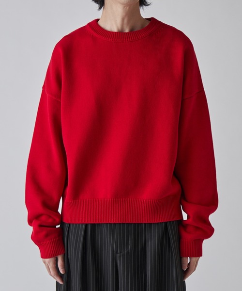 Lui's（ルイス） セーター ニット クロップドクルーネックニット