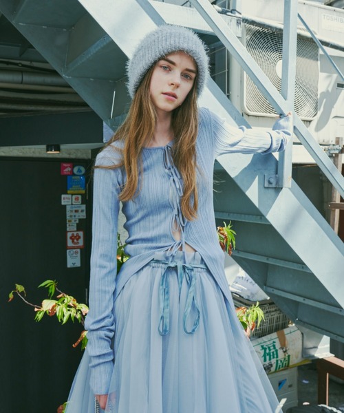 J1U by LA BELLE ETUDE ニットカーディガン FREE ライトグリーン