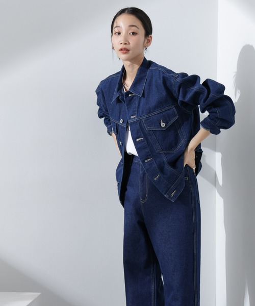 NANO universe（ナノ・ユニバース） デニムジャケット FREE ダーク