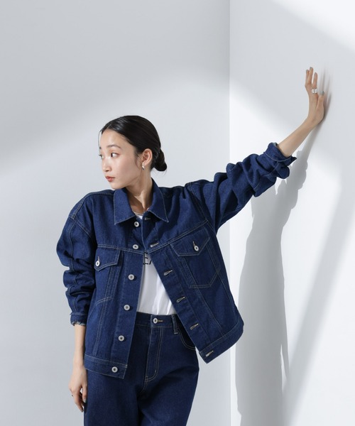 NANO universe（ナノ・ユニバース） デニムジャケット FREE ダーク