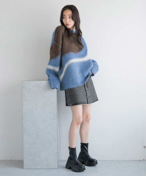 「LOWRYS FARM」 ショートブーツ LARGE ブラック レディース_画像4