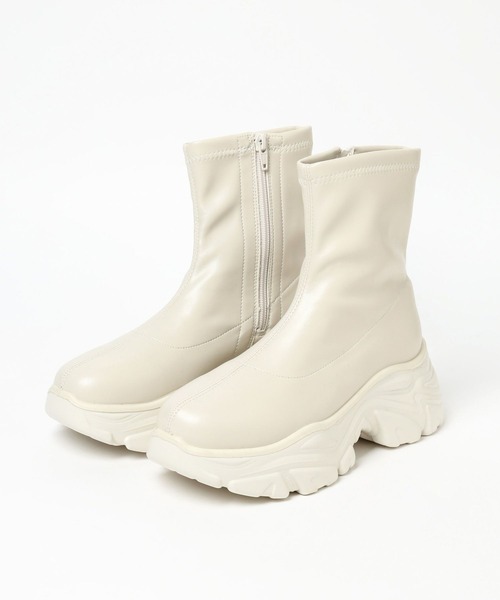 「LOWRYS FARM」 ショートブーツ LARGE ブラック レディース_画像6