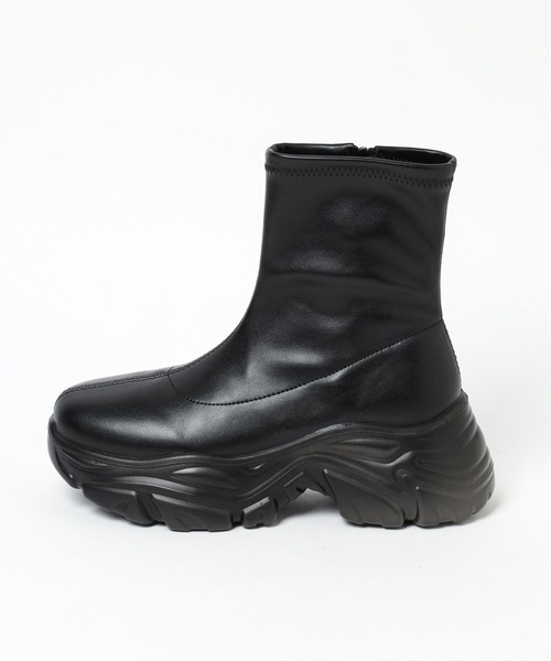 「LOWRYS FARM」 ショートブーツ LARGE ブラック レディース_画像8