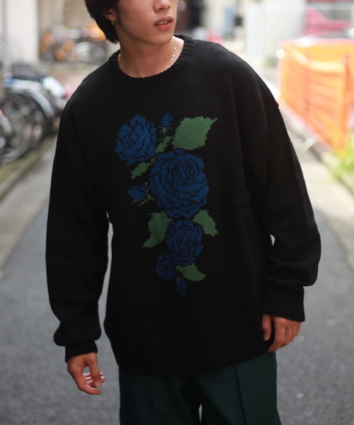 「WESTSEA」 長袖ニット L オフホワイト メンズ_画像2