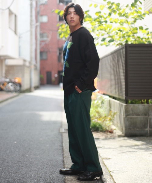 「WESTSEA」 長袖ニット L オフホワイト メンズ_画像4