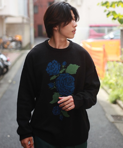 「WESTSEA」 長袖ニット L オフホワイト メンズ_画像5