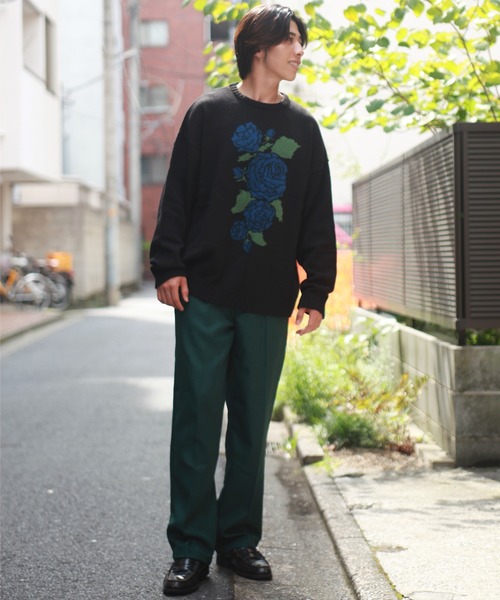 「WESTSEA」 長袖ニット L オフホワイト メンズ_画像6