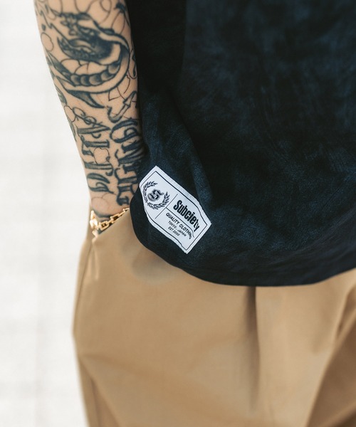「Subciety」 半袖Tシャツ X-LARGE カーキ メンズ_画像8