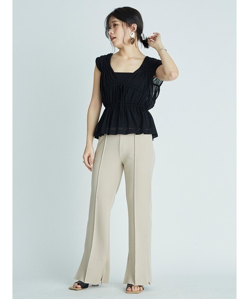 「FRAY I.D」 イージーパンツ FREE ブラック レディース_画像3