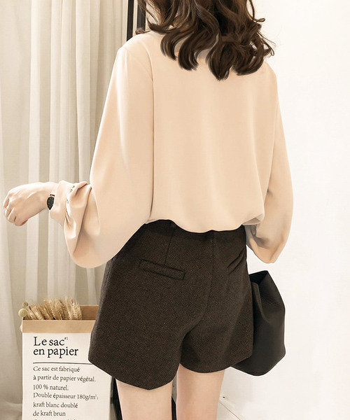 「Amulet」 長袖ブラウス L カーキ レディース_画像9