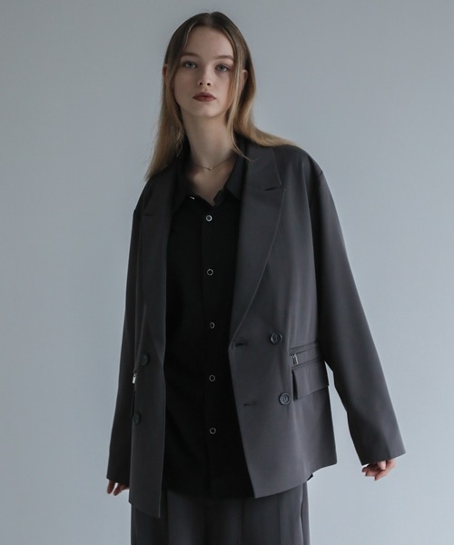 [ELLUV] tailored jacket L темный бежевый мужской 