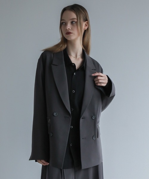 [ELLUV] tailored jacket L темный бежевый мужской 