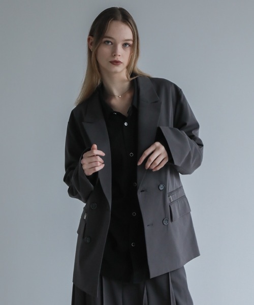 [ELLUV] tailored jacket L темный бежевый мужской 