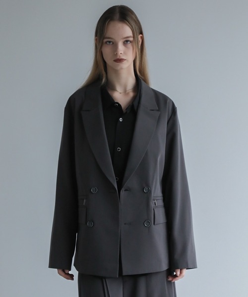[ELLUV] tailored jacket L темный бежевый мужской 