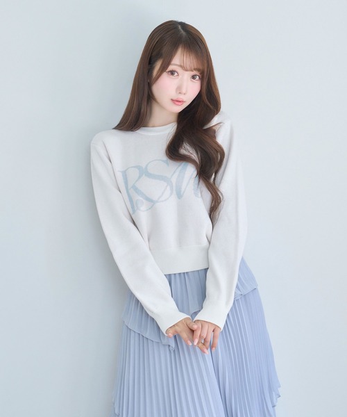 Rose Muse（ロゼミューズ） ニット セーター Logo jaquard knit