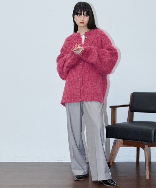 「THE YOn」 ニットカーディガン FREE グレー レディース_画像3