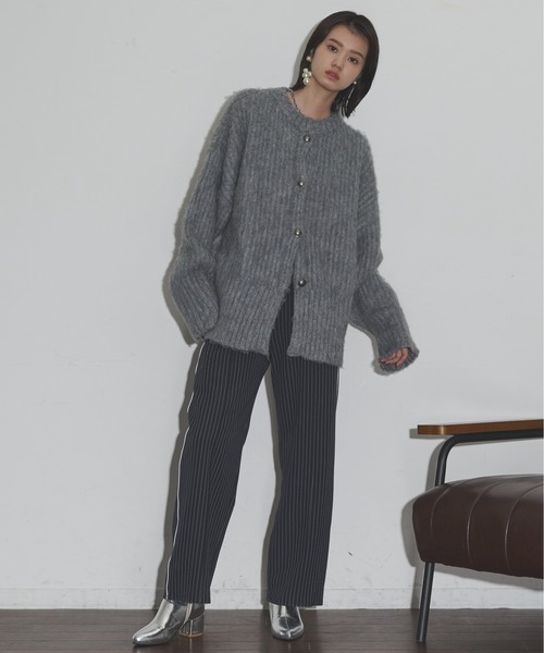 「THE YOn」 ニットカーディガン FREE グレー レディース_画像8