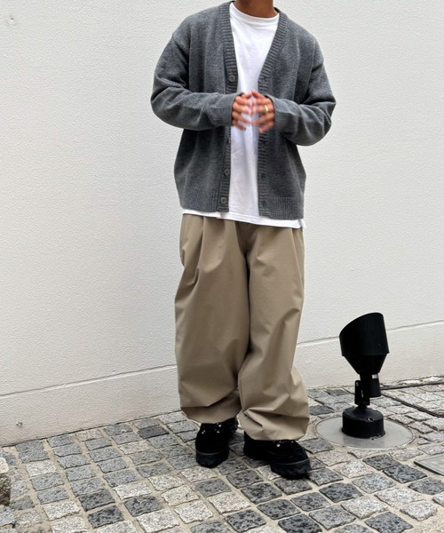 【CANAL JEAN】ニットカーディガン CANAL JEAN（キャナルジーン） ニットカーディガン ONE SIZE グレー
