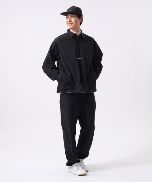 BEAMS GOLF ビームスゴルフラグランスリーブ パイピングシャツ黒Ⓛ BEAMS GOLF（ビームス ゴルフ） ポロシャツ ORANGE LABEL / 4WAY