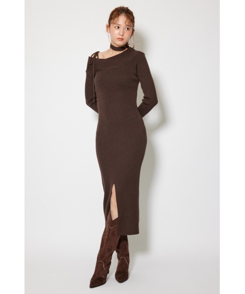 「rienda」 ニットワンピース FREE ライトブラック レディース_画像5