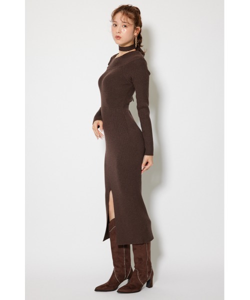 「rienda」 ニットワンピース FREE ライトブラック レディース_画像6