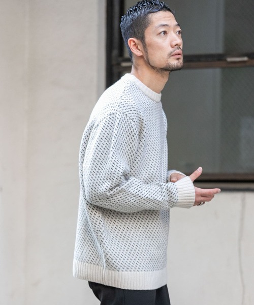 「URBAN RESEARCH ROSSO MEN」 長袖ニット X-LARGE グレー メンズ_画像4