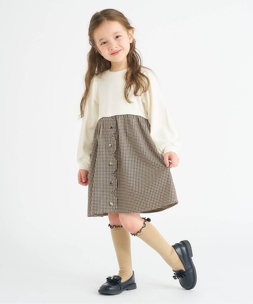 「apres les cours」 「KIDS」ドッキングワンピース 140 ピンク キッズ_画像2