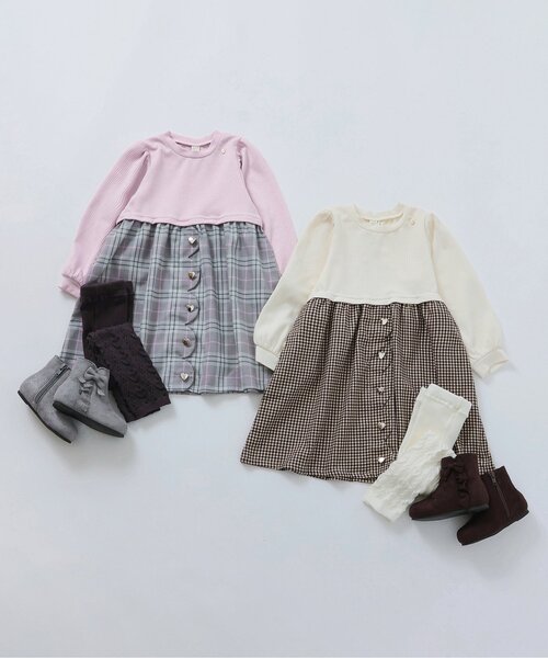 「apres les cours」 「KIDS」ドッキングワンピース 140 ピンク キッズ_画像5