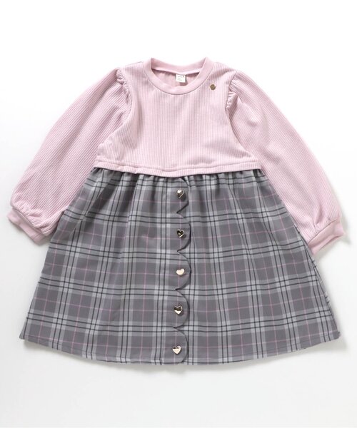 「apres les cours」 「KIDS」ドッキングワンピース 140 ピンク キッズ_画像7