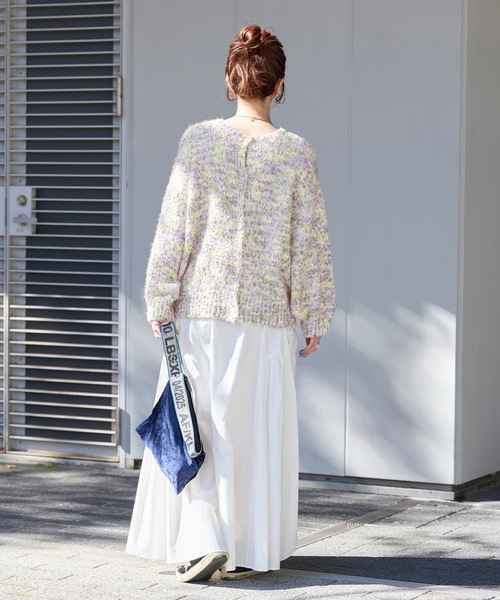 「B.C STOCK」 「Simplicite」ニットカーディガン FREE チャコールグレー レディース_画像9