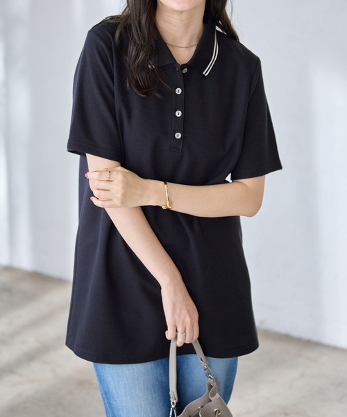 Spick&Span ポロシャツチュニックニットワンピ ミニワンピース