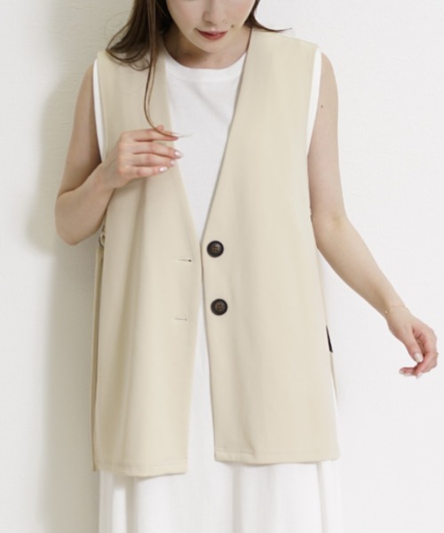 Belta attrice（ベルタアトリーチェ） ベスト ジレ 夏 ノーカラー