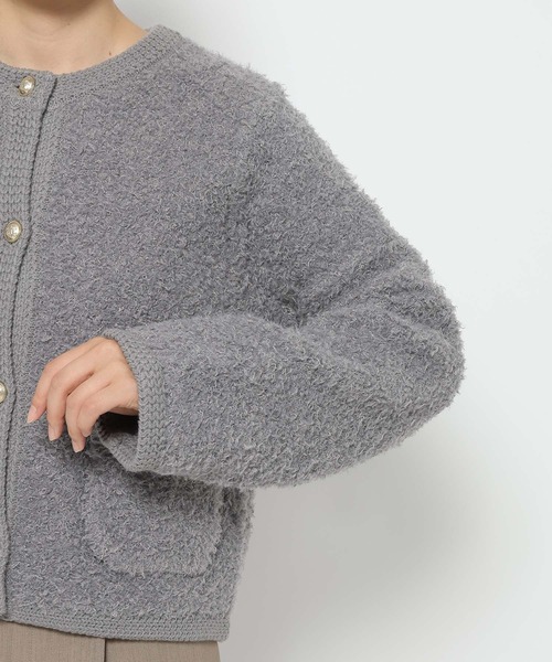 「mysty woman」 ニットカーディガン FREE ブラック レディース_画像9