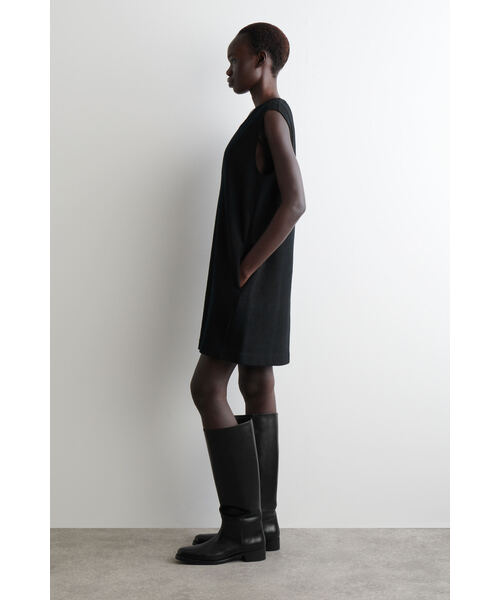 「COS」 ノースリーブワンピース L ブラック レディース_画像9