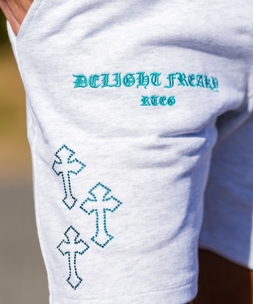 アダムスジャグラー セットアップ Tシャツ ショートパンツ クロス 刺繍 L adamsJUGGLER（アダムスジャグラー） パンツ RTEGグロウクロスショート