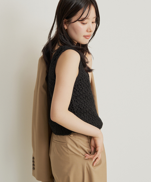 plage（プラージュ） タンクトップ ノースリーブ R'IAM HAND ニット