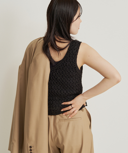 plage（プラージュ） タンクトップ ノースリーブ R'IAM HAND ニット