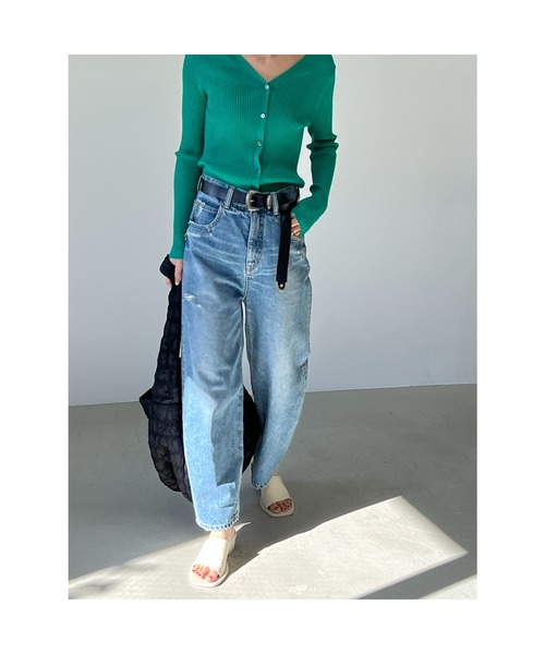 「BLACK BY MOUSSY」 「blkbyjeans」デニムパンツ 26inch ブルー レディースの画像