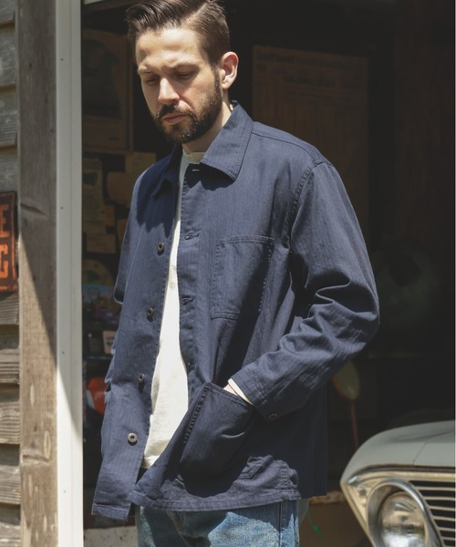 「MR.OLIVE」 ジャケット MEDIUM ネイビー メンズの画像