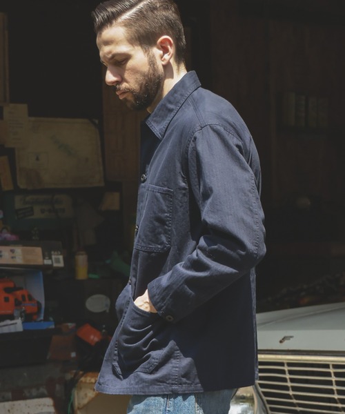 「MR.OLIVE」 ジャケット MEDIUM ネイビー メンズの画像