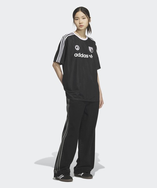 ＊スポンサー　ユニフォーム　ゲームシャツ　tシャツ　ジャージ　ウェア　ブラック adidas（アディダス） tシャツ SSLジャージ ユニフォーム風 ゲーム