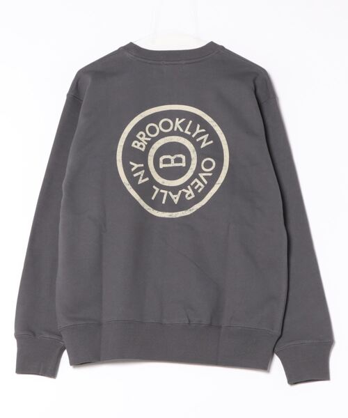 「BROOKLYN OVERALL」 スウェットカットソー MEDIUM チャコールグレー メンズ_画像2